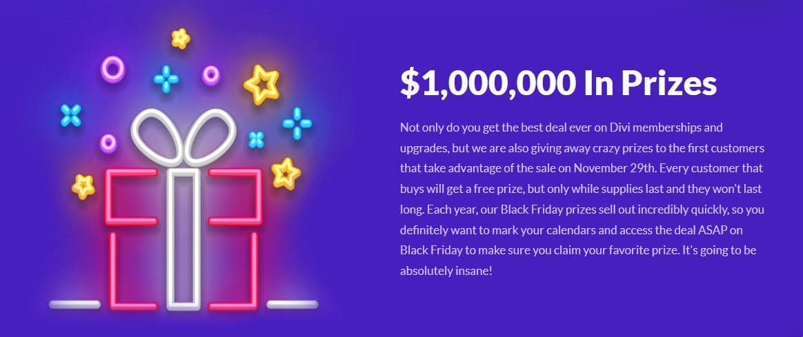 Elegant Themes is Giving Away $1,000,000 worth Freebies on Black Friday